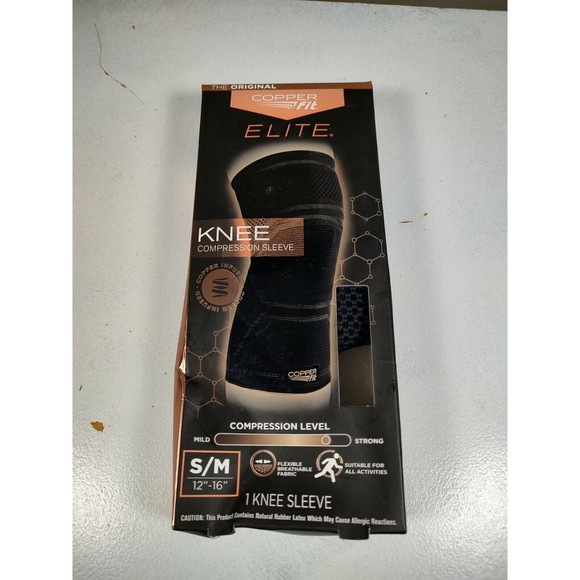 Copper Fit Elite Copper Infused Knee Compression Sleeve S/M - Picture 4 of 7